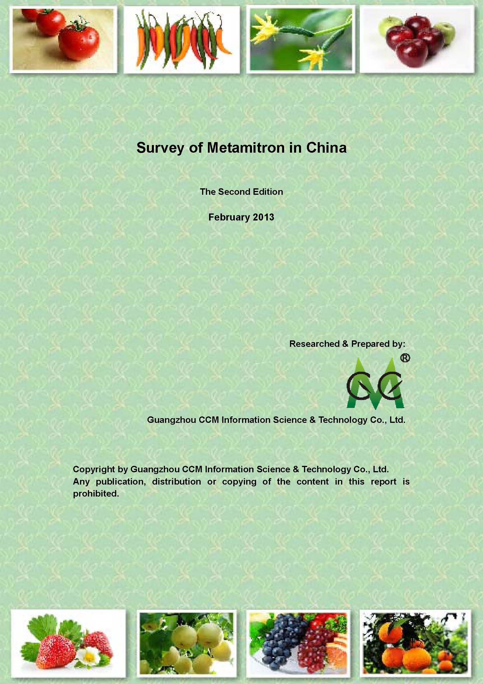 Survey of Metamitron in China